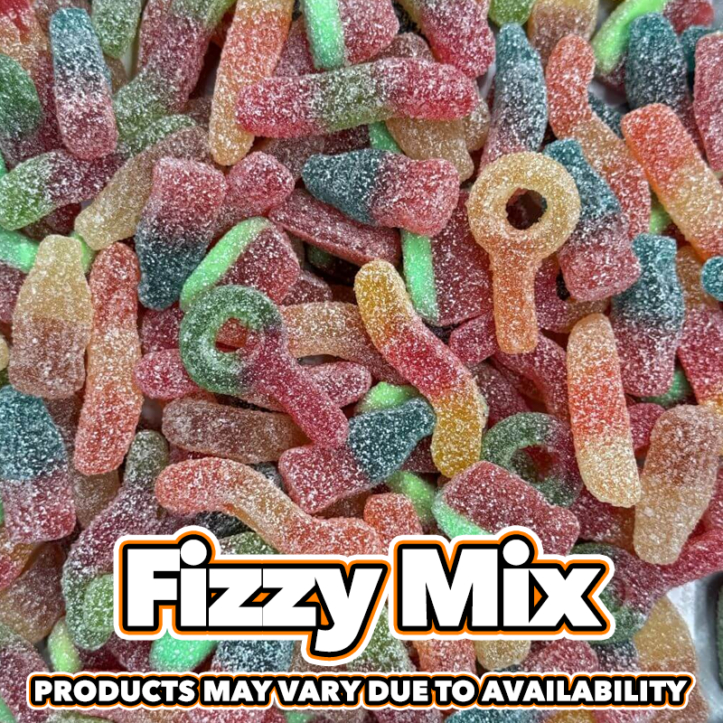 5kg + Empty Sweet Cones Bundle for £30 - 2x 1kg Jelly Mix, 2x 1kg Blue Mix, 1x Fizzy Mix & 200 Empty Sweet Cones