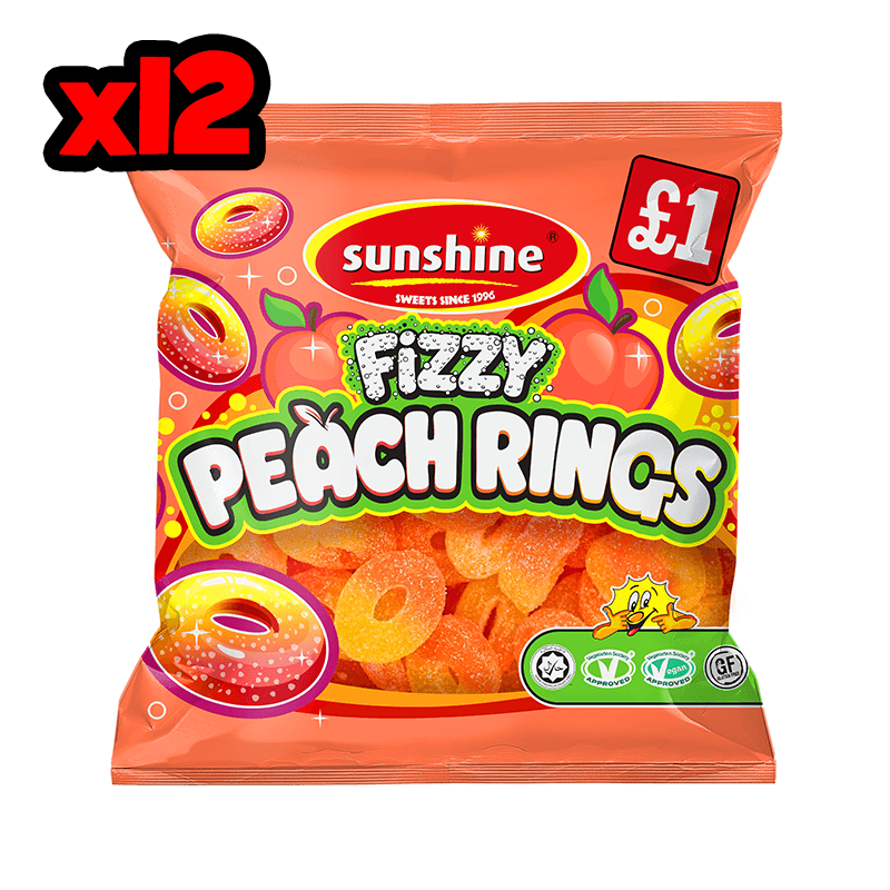 Fizzy Peach Rings - Share Bag