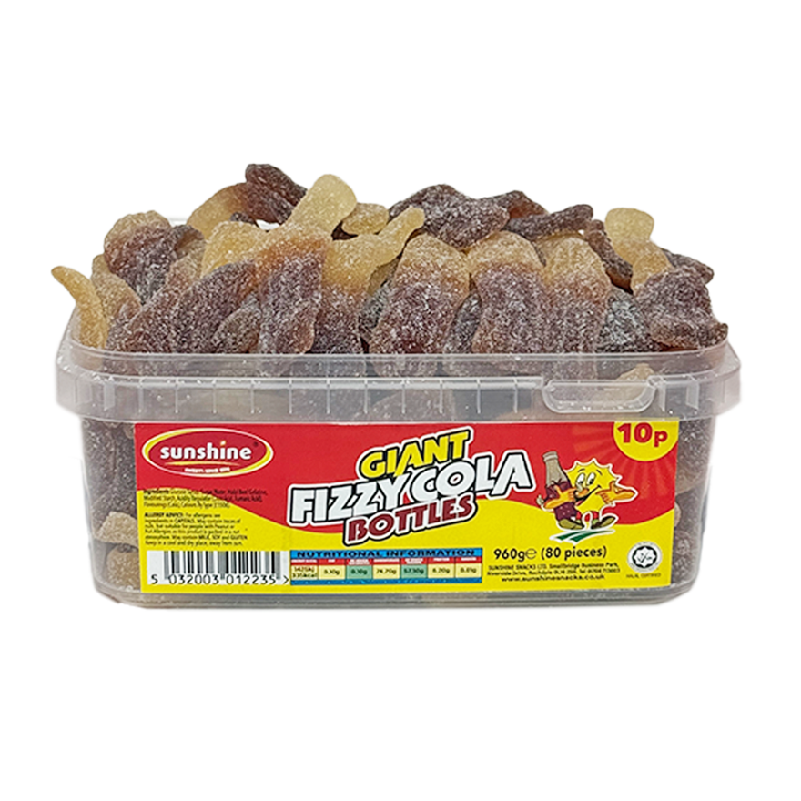Giant Fizzy Cola Bottles Tub - 960g