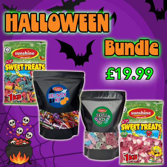 Halloween Bundle - 3.5kg for £19.99 - Super Party Mix, Skull Mix, Halloween Mix & Vegan Fizzy Dracula Teeth