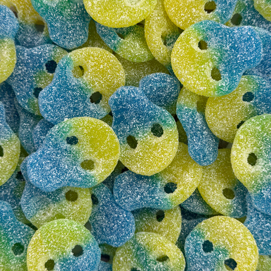 Vegan Fizzy Blue & Yellow Skulls - 1kg