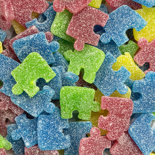 Vegan Fizzy Jigsaw Pieces - 1kg
