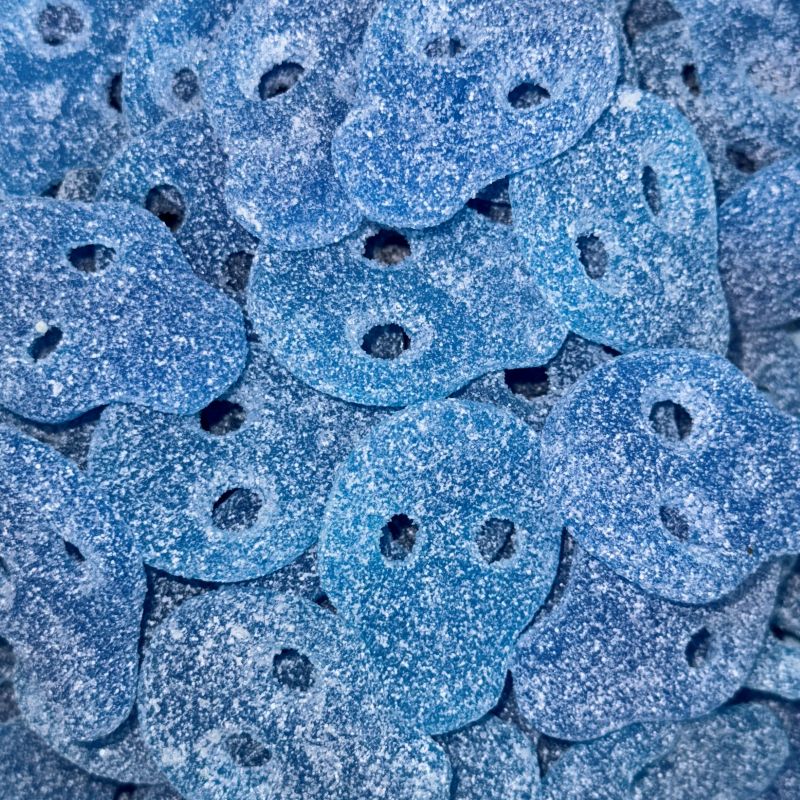 Vegan Blue Fizzy Skulls - 1kg