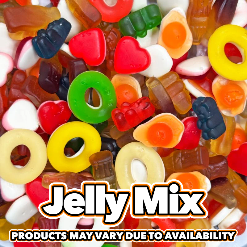 5kg + Empty Sweet Cones Bundle for £30 - 2x 1kg Jelly Mix, 2x 1kg Blue Mix, 1x Fizzy Mix & 200 Empty Sweet Cones