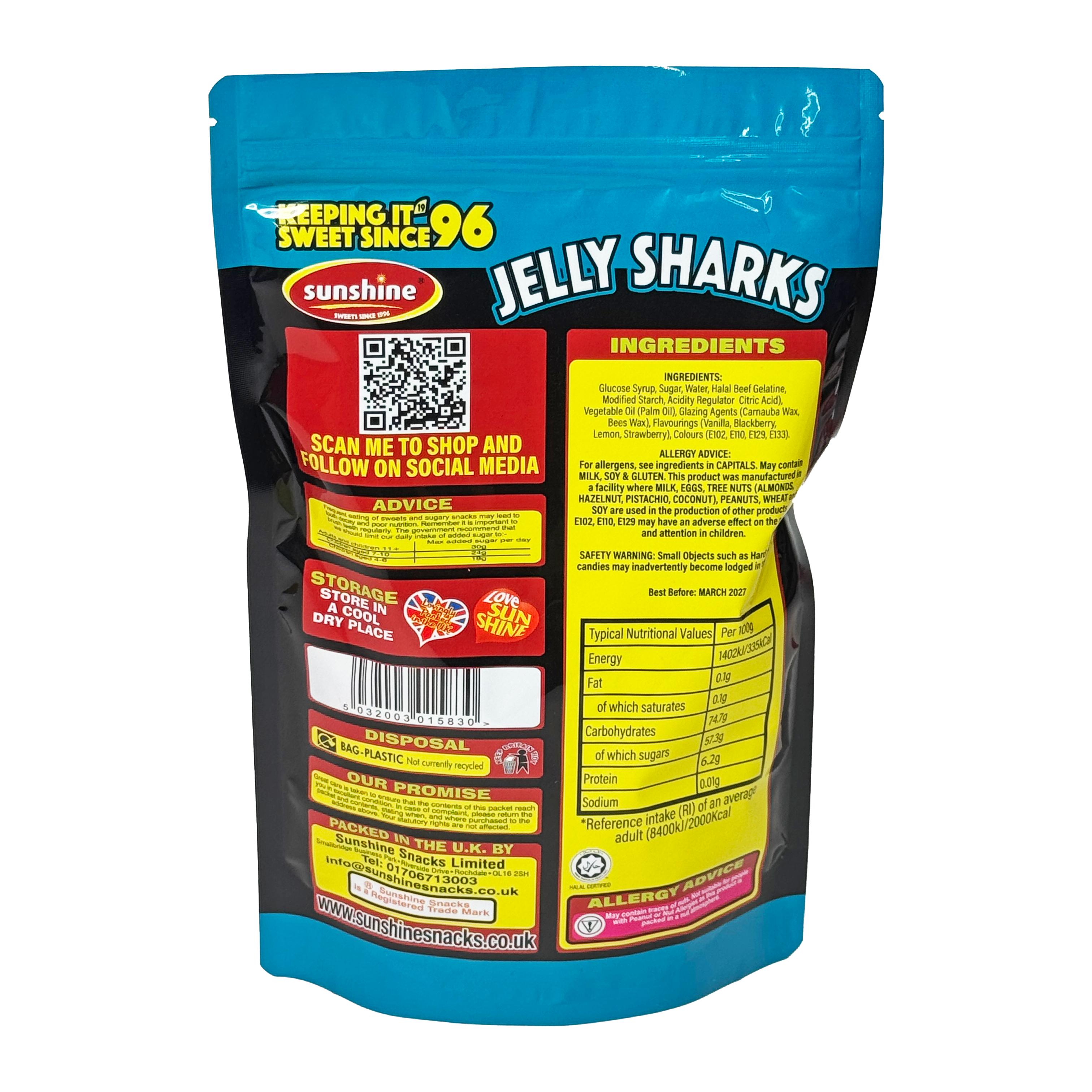 Jelly Sharks - 500g Pouch