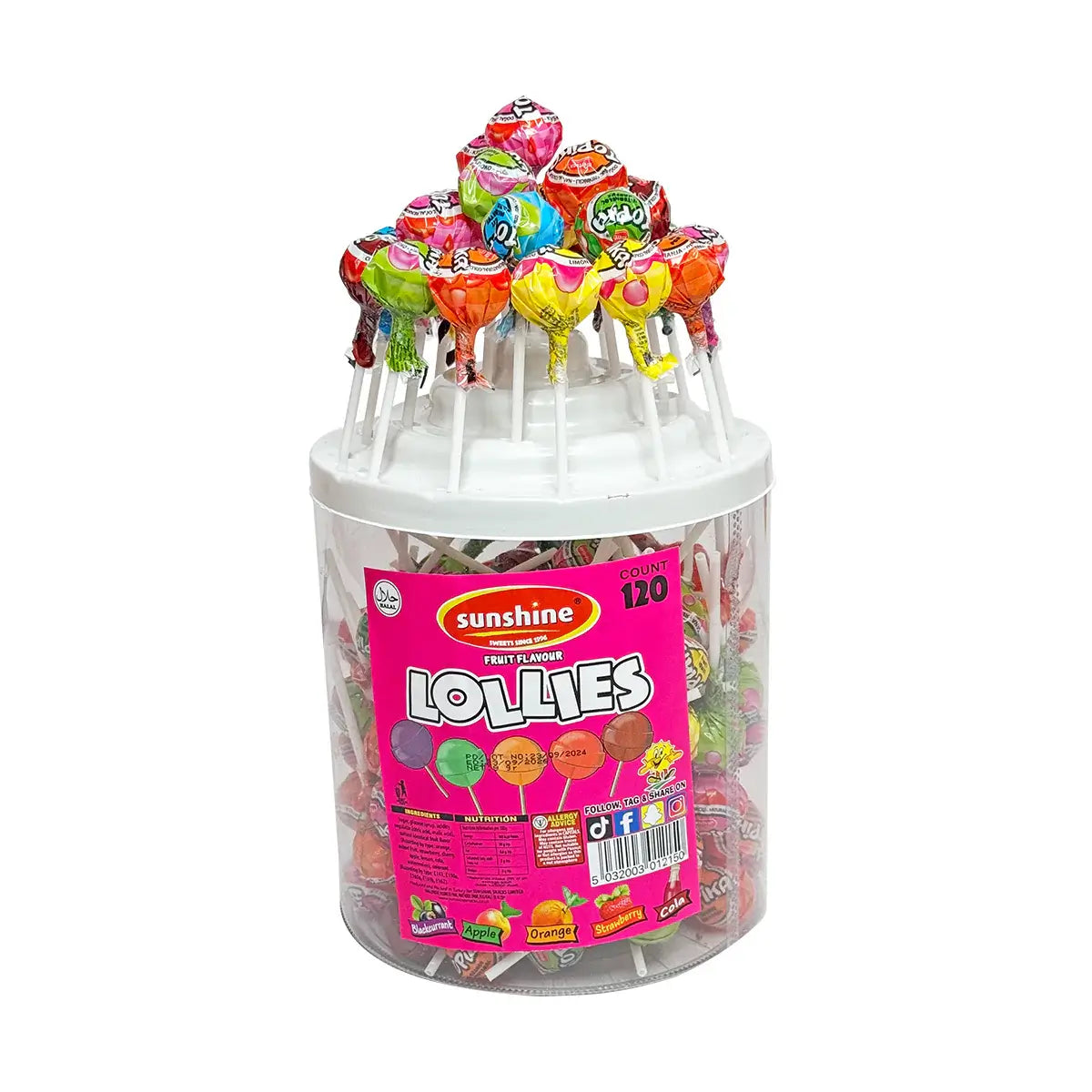 Fruit Flavour Lollies - x120