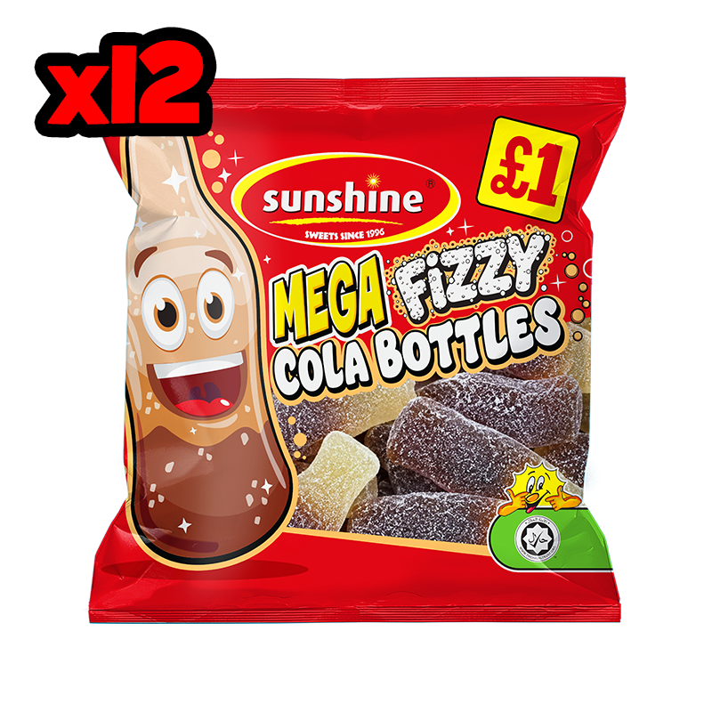 Mega Fizzy Cola Bottles - Share Bag