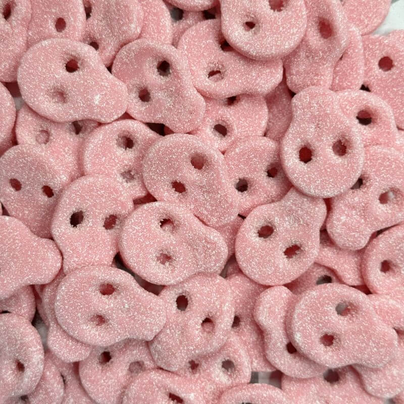 Vegan Pink Fizzy Skulls - 1kg