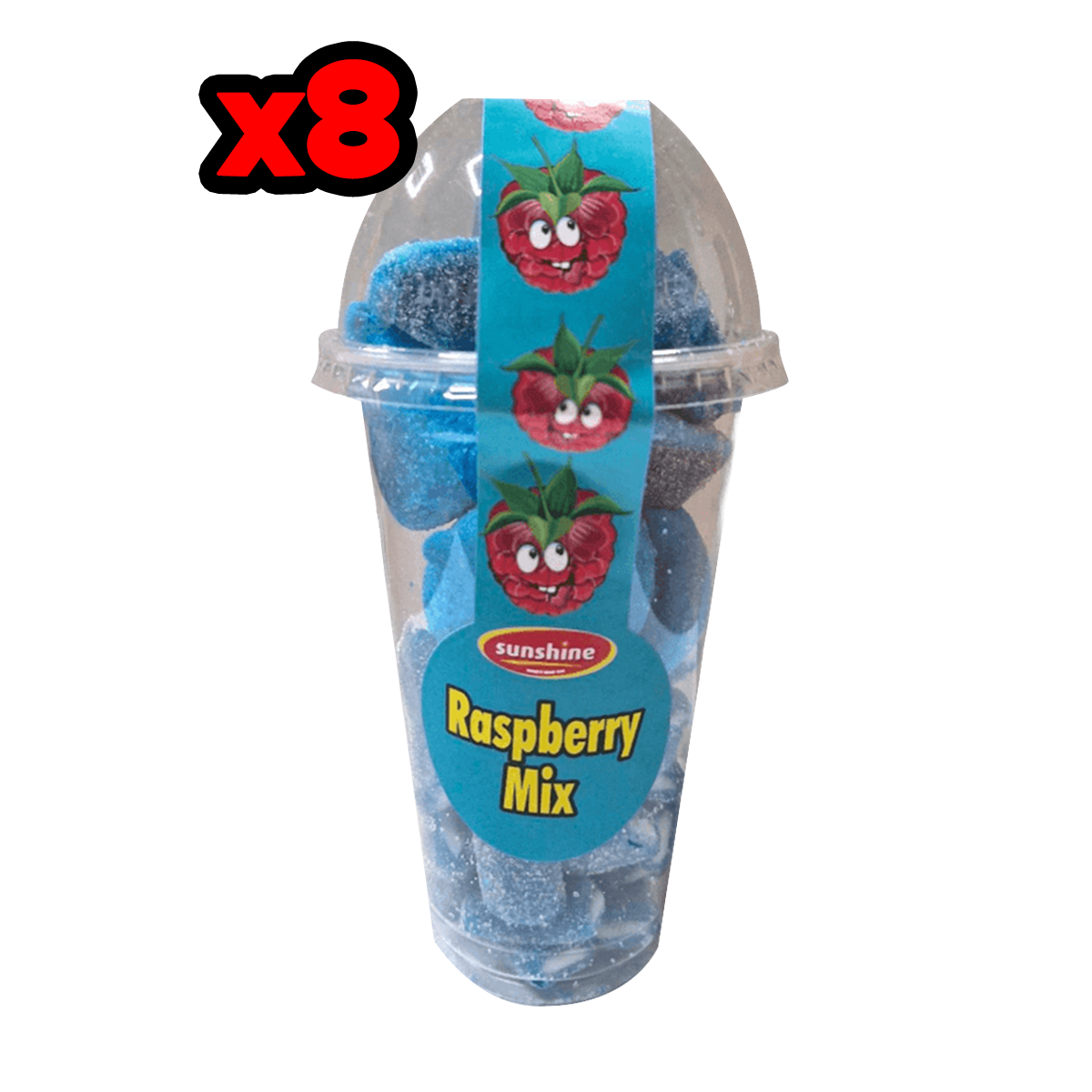 Sunshine Raspberry Laces Halal Raspberry Mix - 8 x 190g – Sunshine Snacks Ltd