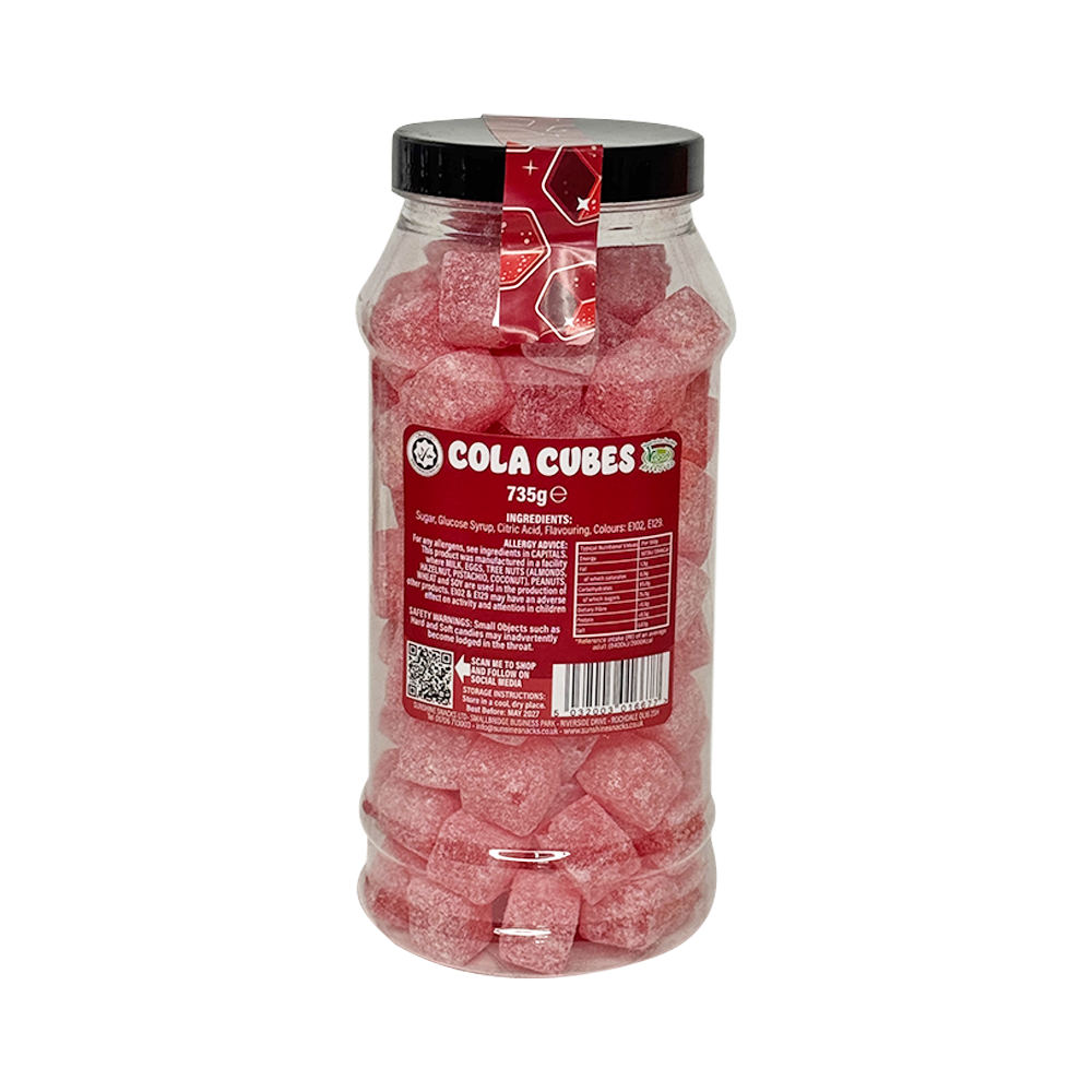 Cola Cubes Retro Jar - 735g