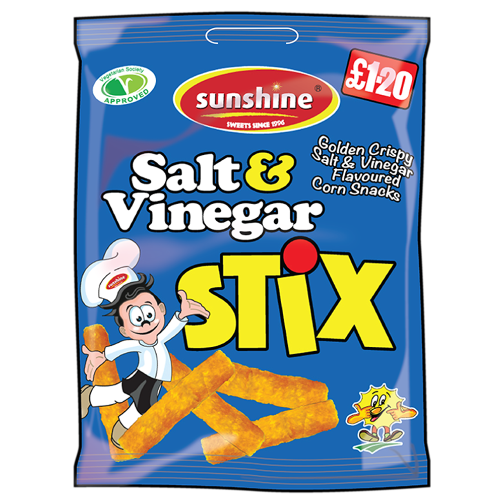 Salt & Vinegar Stix - 12 x 100g