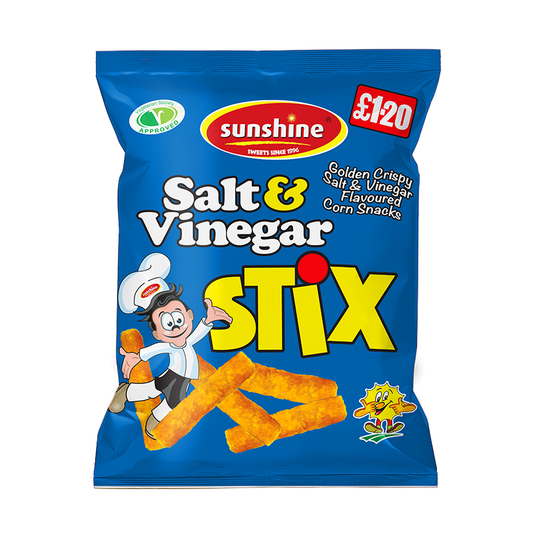 Salt & Vinegar Stix - 12 x 100g