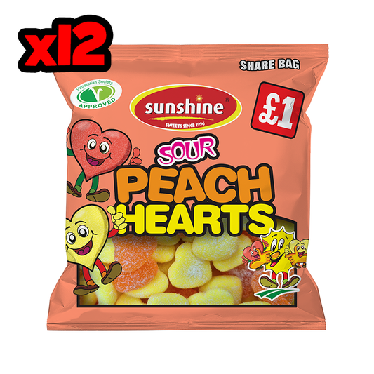 Sour Peach Hearts - Share Bag