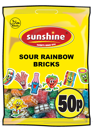Sour Rainbow Bricks