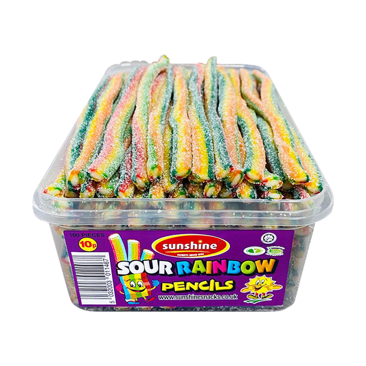 Sour Rainbow Pencils - 100 Pieces