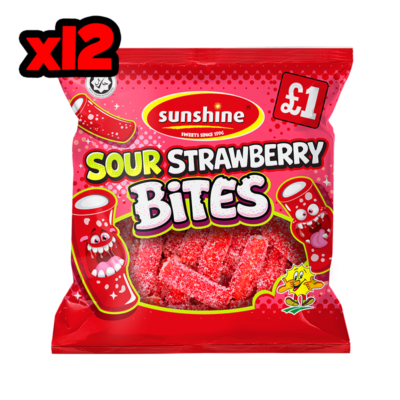 Sour Strawberry Bites - Share Bag