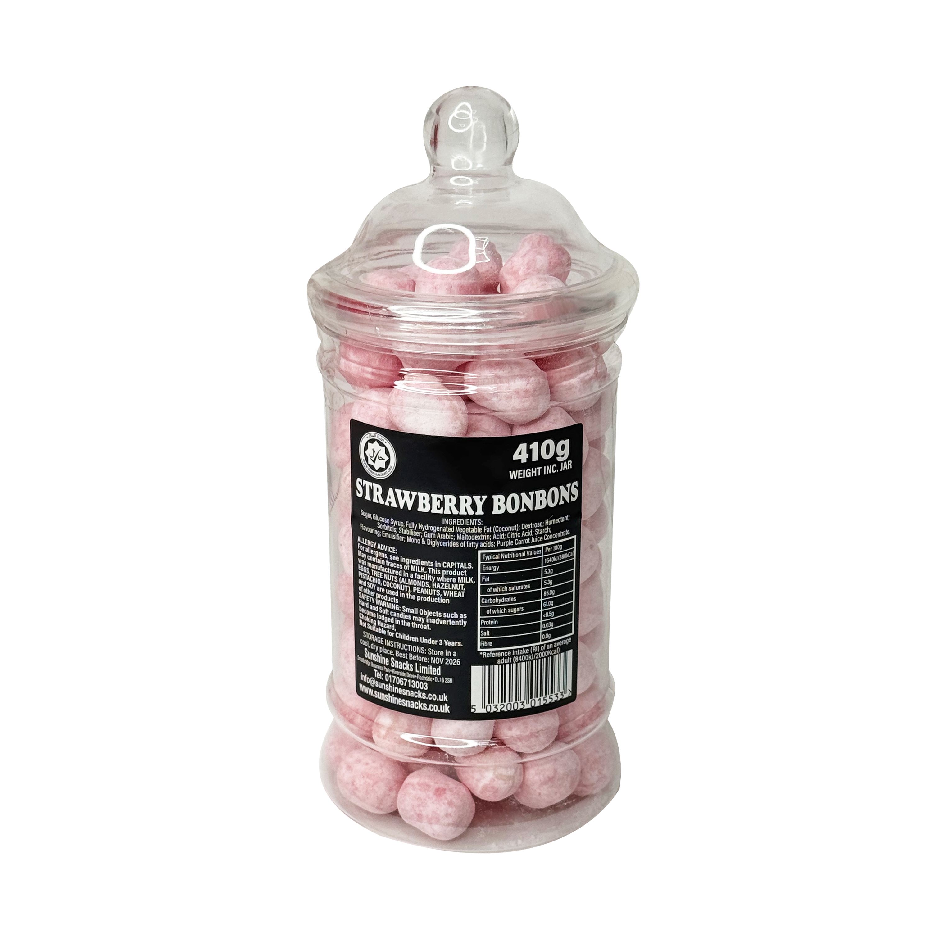 Strawberry Bonbons 410g - Sweet Jar
