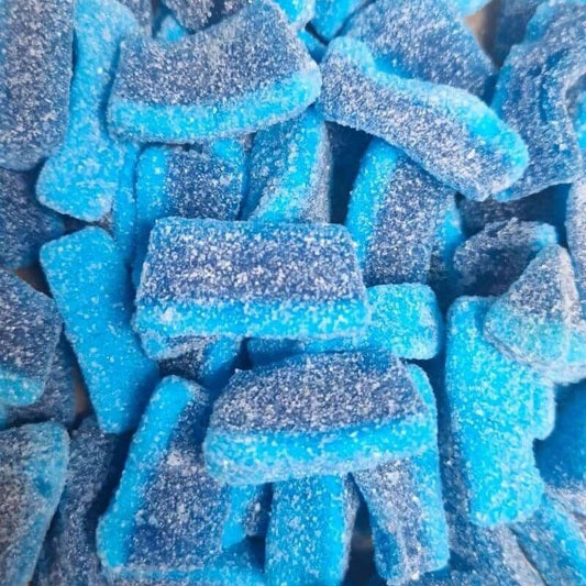 Fizzy Blue Raspberry Slices - 1kg
