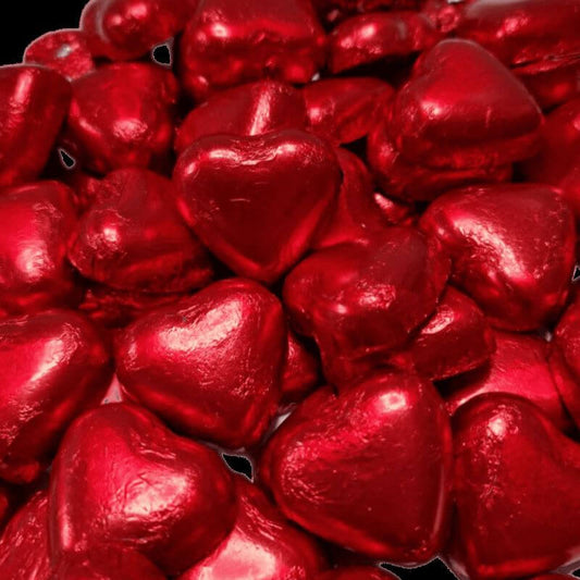 Milk Chocolate Red Foil Hearts - 1kg